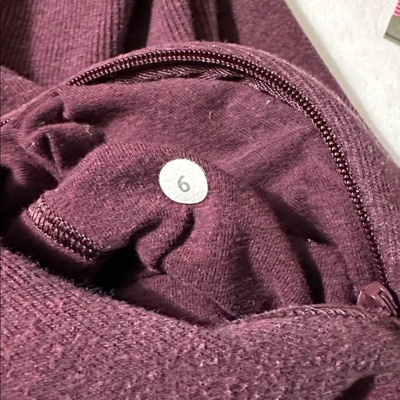 Lululemon Hoodie size 6 Burgundy Crossover Neck - Picture 6 of 8